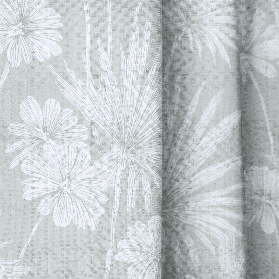 Drawn Palm - Drapery - Benton Lane Home - Lemon Park