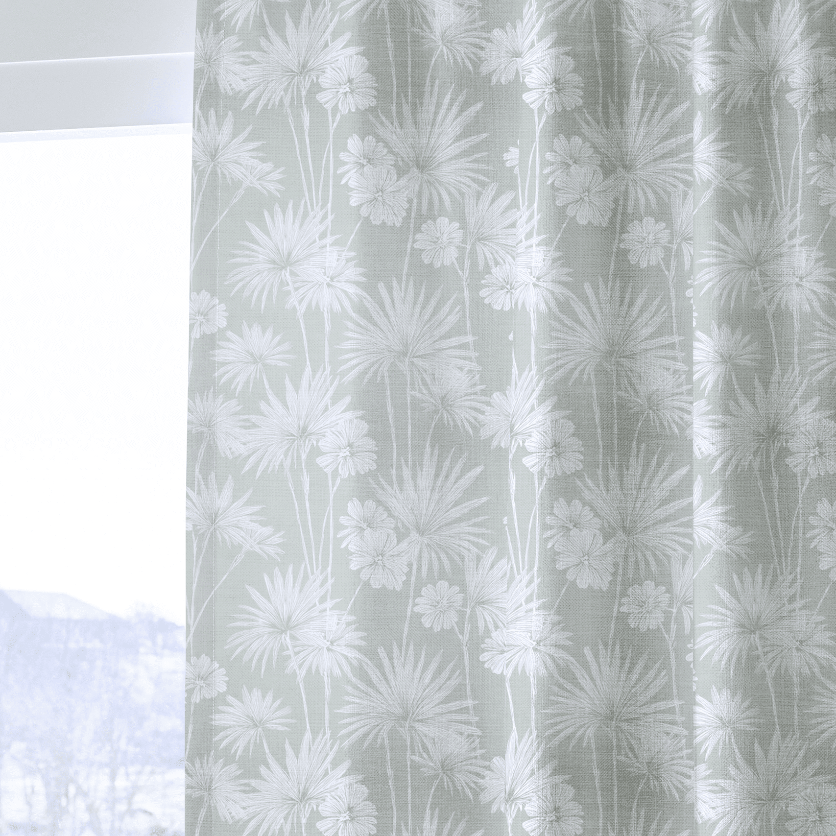 Drawn Palm - Drapery - Benton Lane Home - Lemon Park