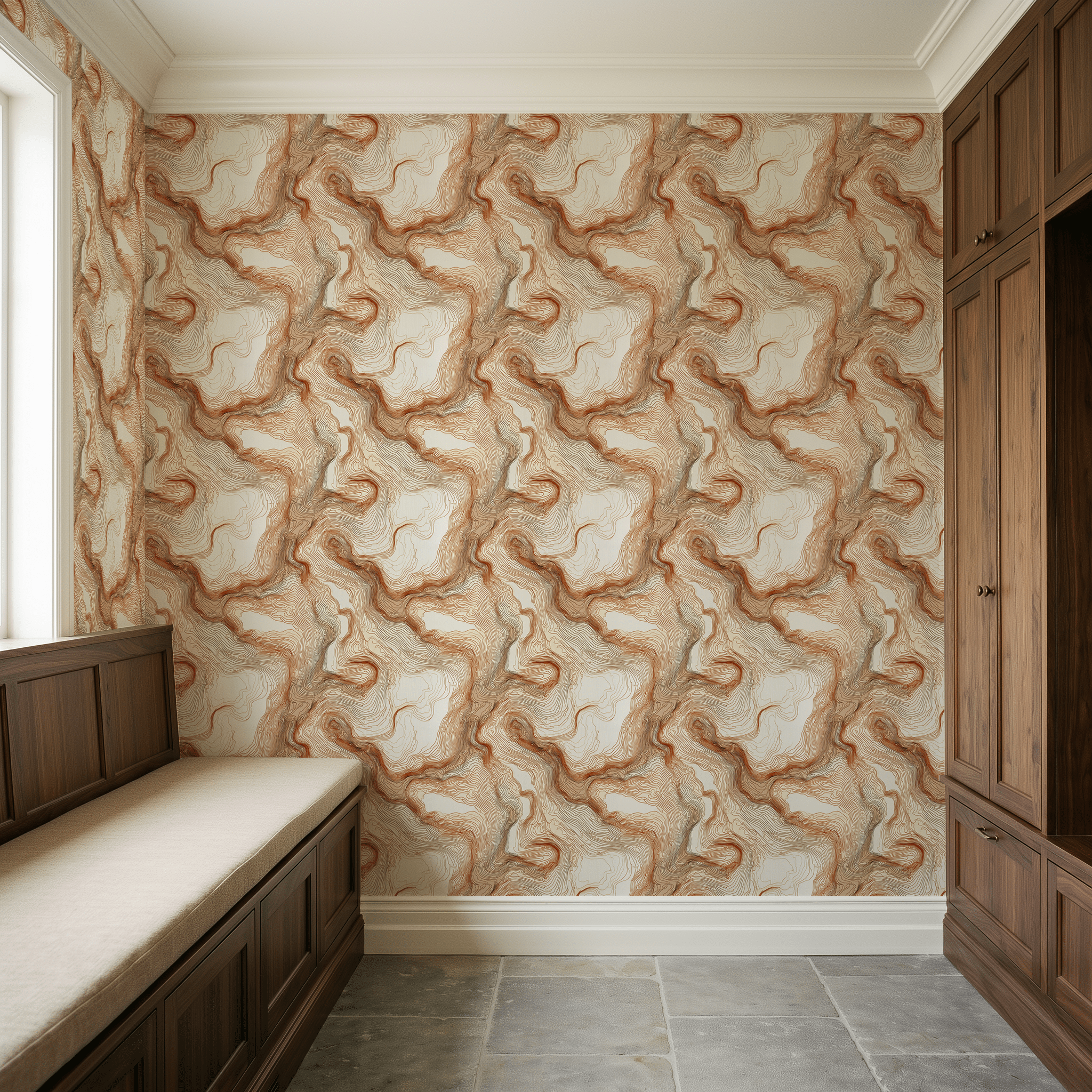 Drifted Layers Pattern Wallpaper - Benton Lane Home - Painted Paper