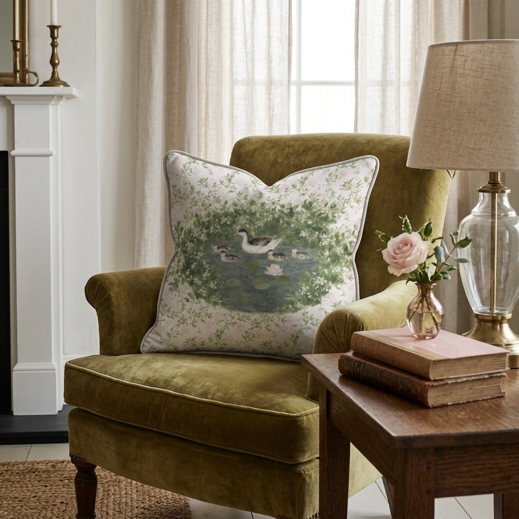 Ducklings Throw Pillow - Benton Lane Home - Hillcroft Home