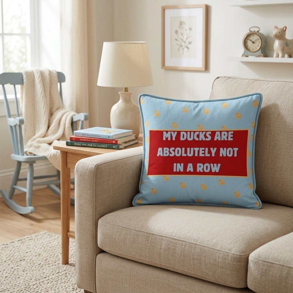 Ducks in a row Throw Pillow - Benton Lane Home - Hillcroft Home