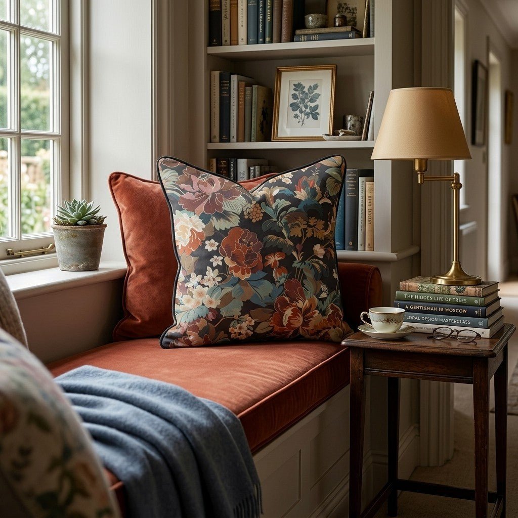 Dusk Peony Throw Pillow - Hillcroft Home