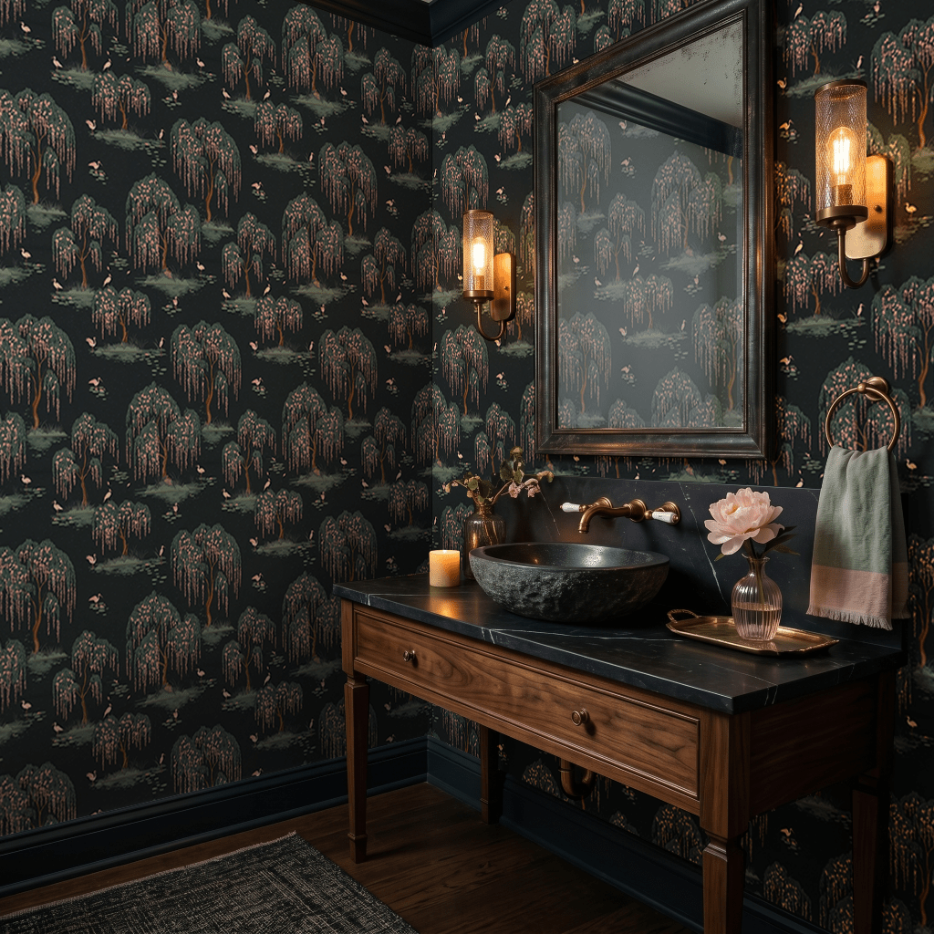 Dusk Willow Wallpaper - Benton Lane Home - Benton Lane