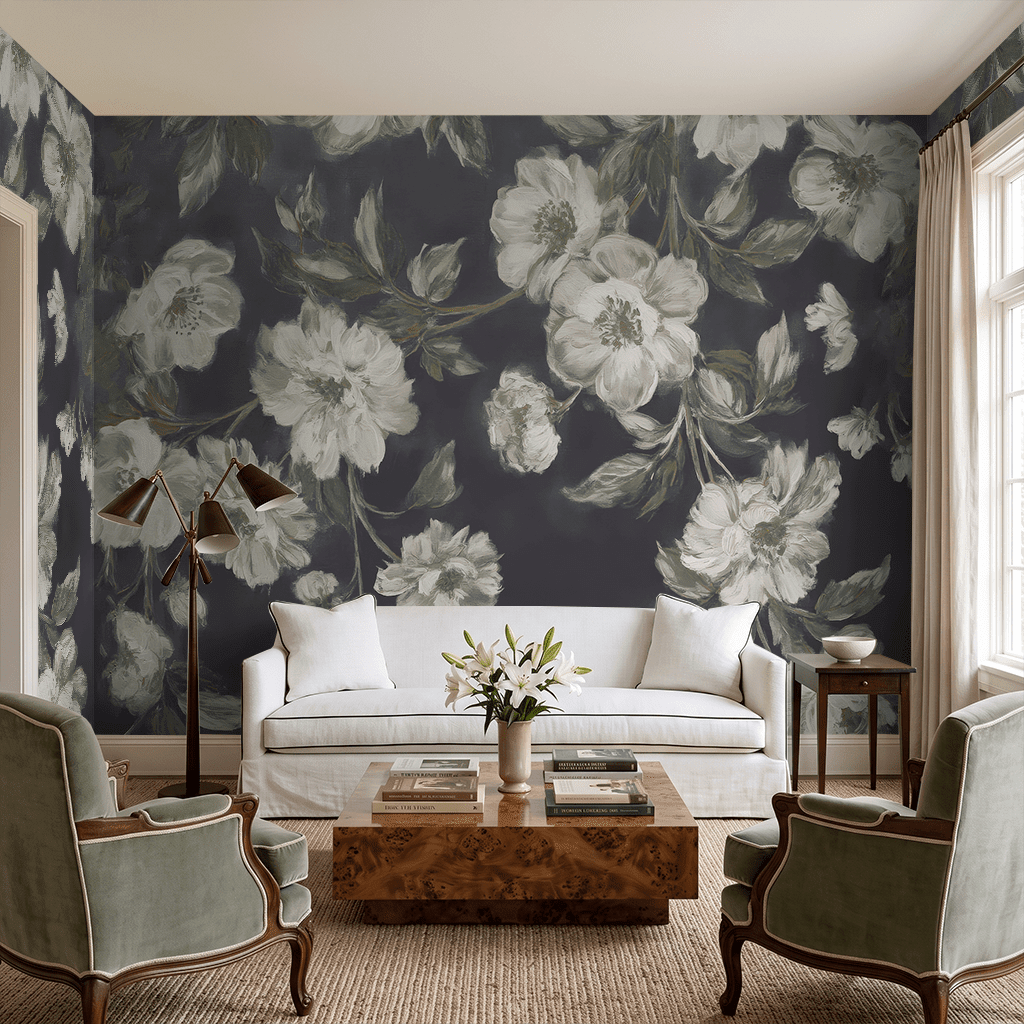 Dusky Botanica - Wall Mural - Painted Paper