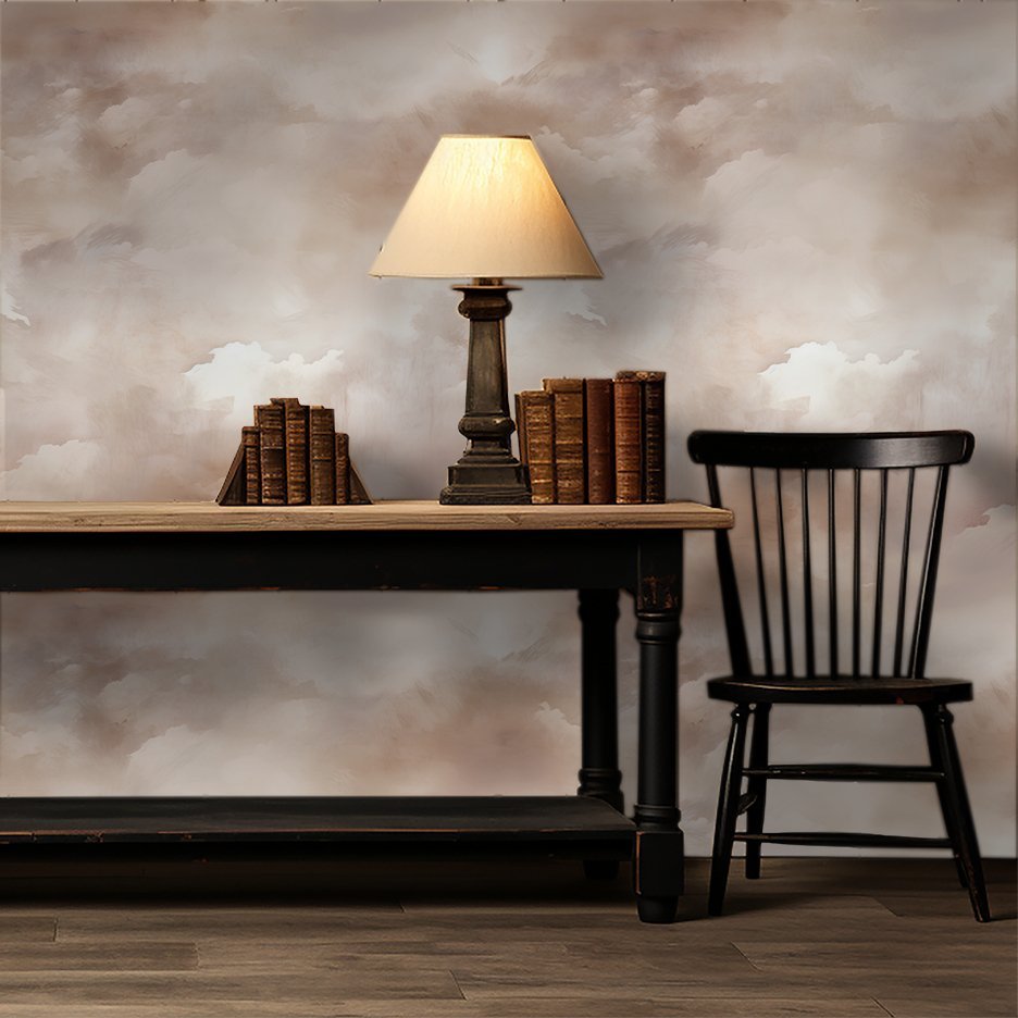 Dusky Taupe Wallpaper - Benton Lane Home - Painted Paper