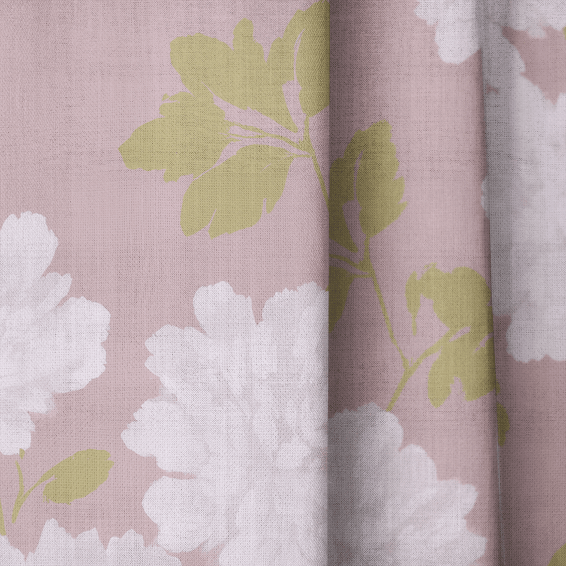 Dusty Rose Peonies - Drapery - Benton Lane Home - Lemon Park