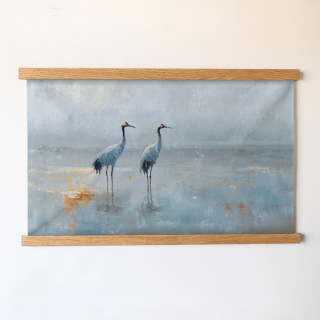 East Harbor Herons - Tapestry - Benton Lane Home - Painted Paper