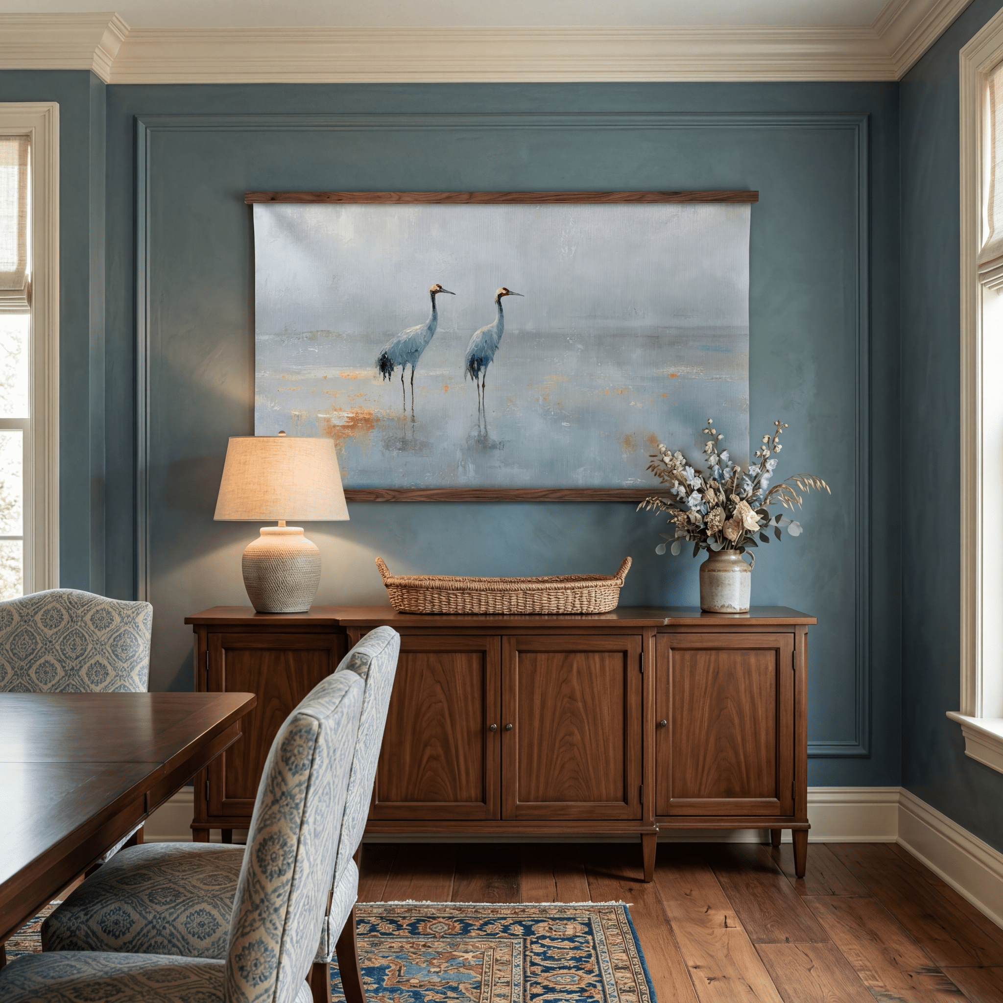 East Harbor Herons - Tapestry - Benton Lane Home - Painted Paper
