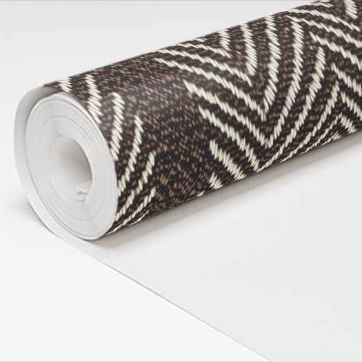 Ebony Herringbone - Painted Paper