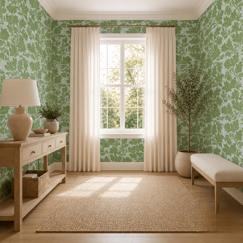 Edie Faux Grasscloth Wallpaper - Lemon Park