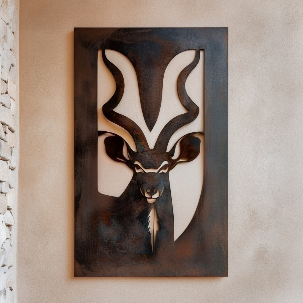 The Greater Kudu - Metal Wall Art