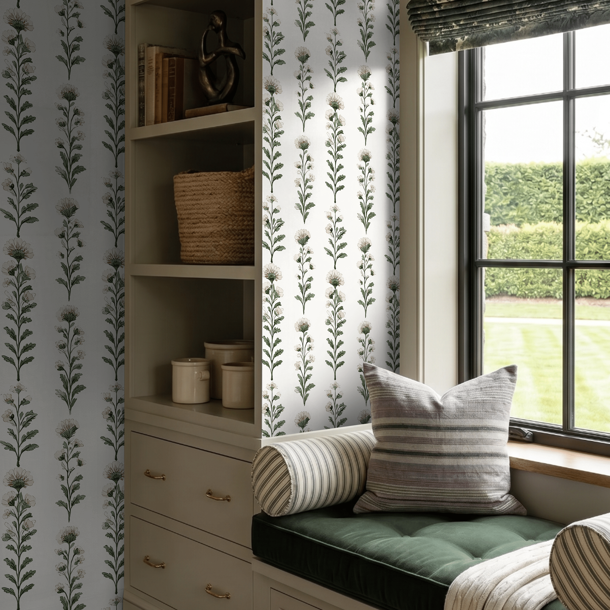 Effie Block Print Wallpaper - Painted Paper