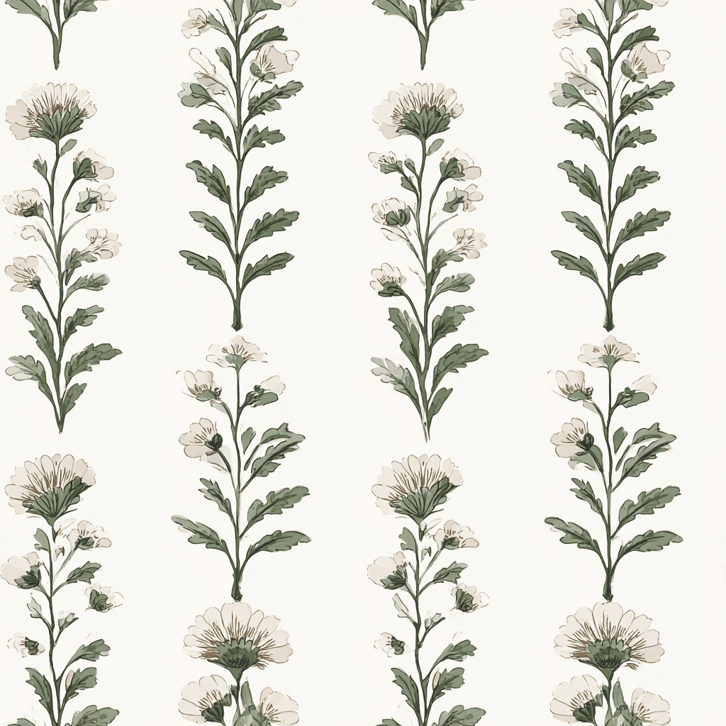Effie Block Print Wallpaper - Painted Paper