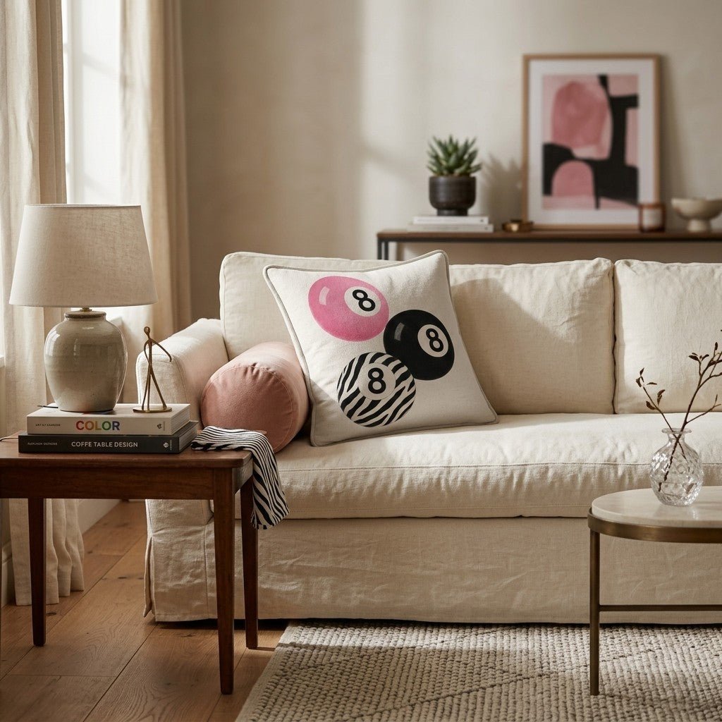 Eight Ball Luck Throw Pillow - Benton Lane Home - Hillcroft Home