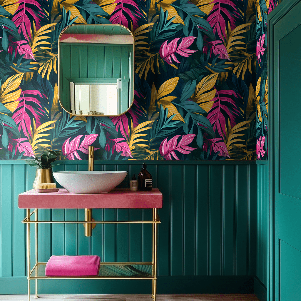 Electric Tropic Wallpaper - Benton Lane Home - Painted Paper