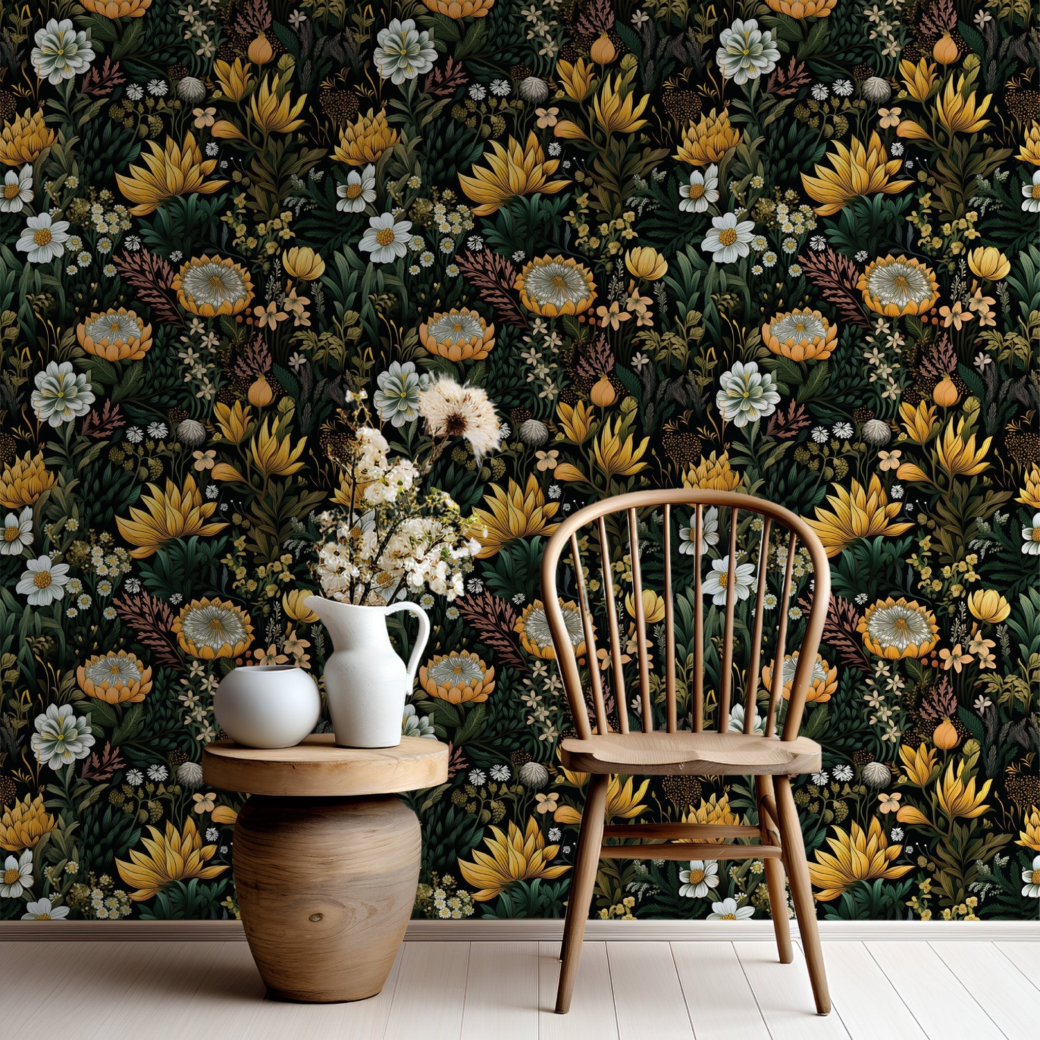 Ellis Botanical Wallpaper - Benton Lane Home - Painted Paper