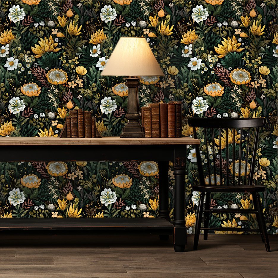 Ellis Botanical Wallpaper - Benton Lane Home - Painted Paper