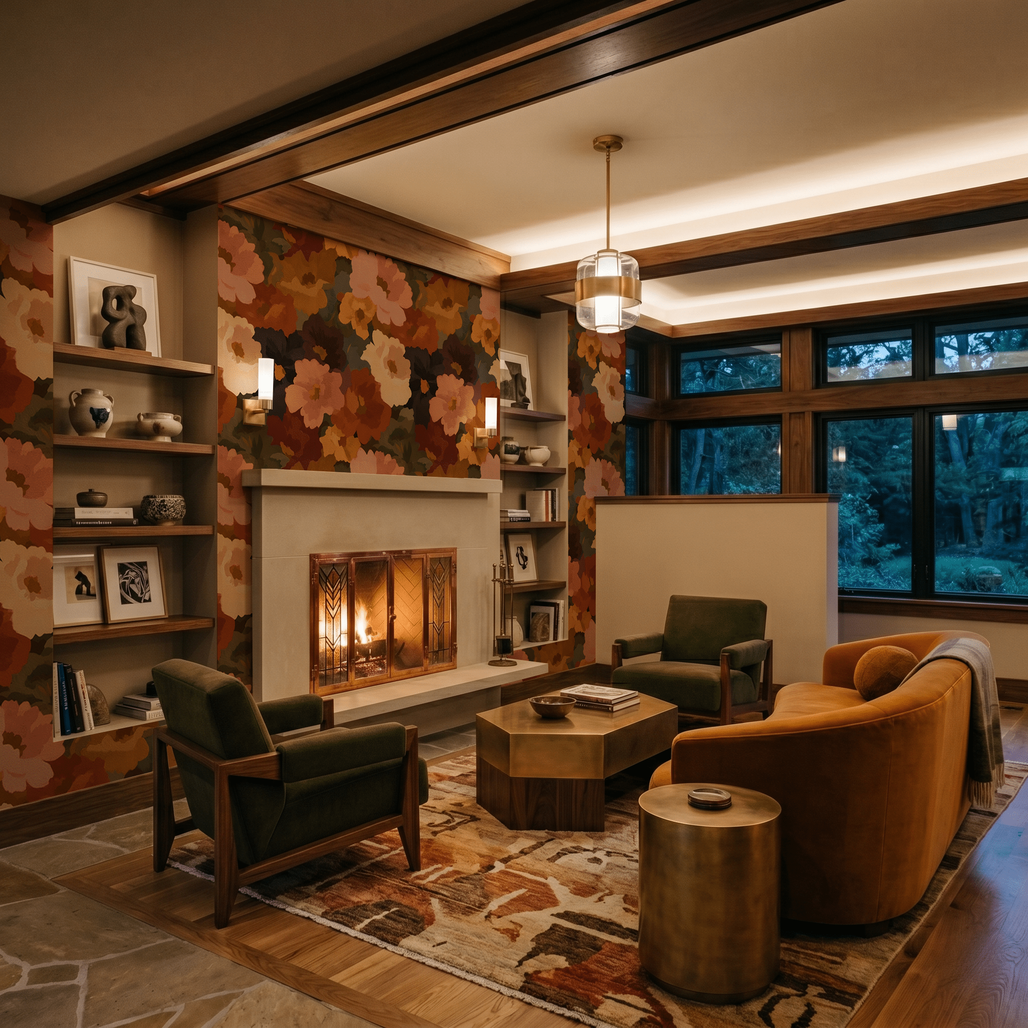 Ember Abstract Wallpaper - Benton Lane Home - Benton Lane