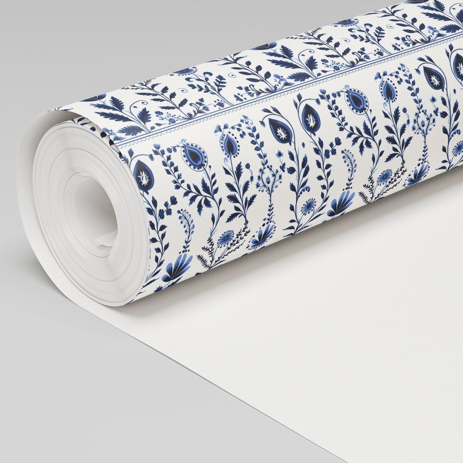 Emery Delftware Wallpaper - Benton Lane Home - Painted Paper