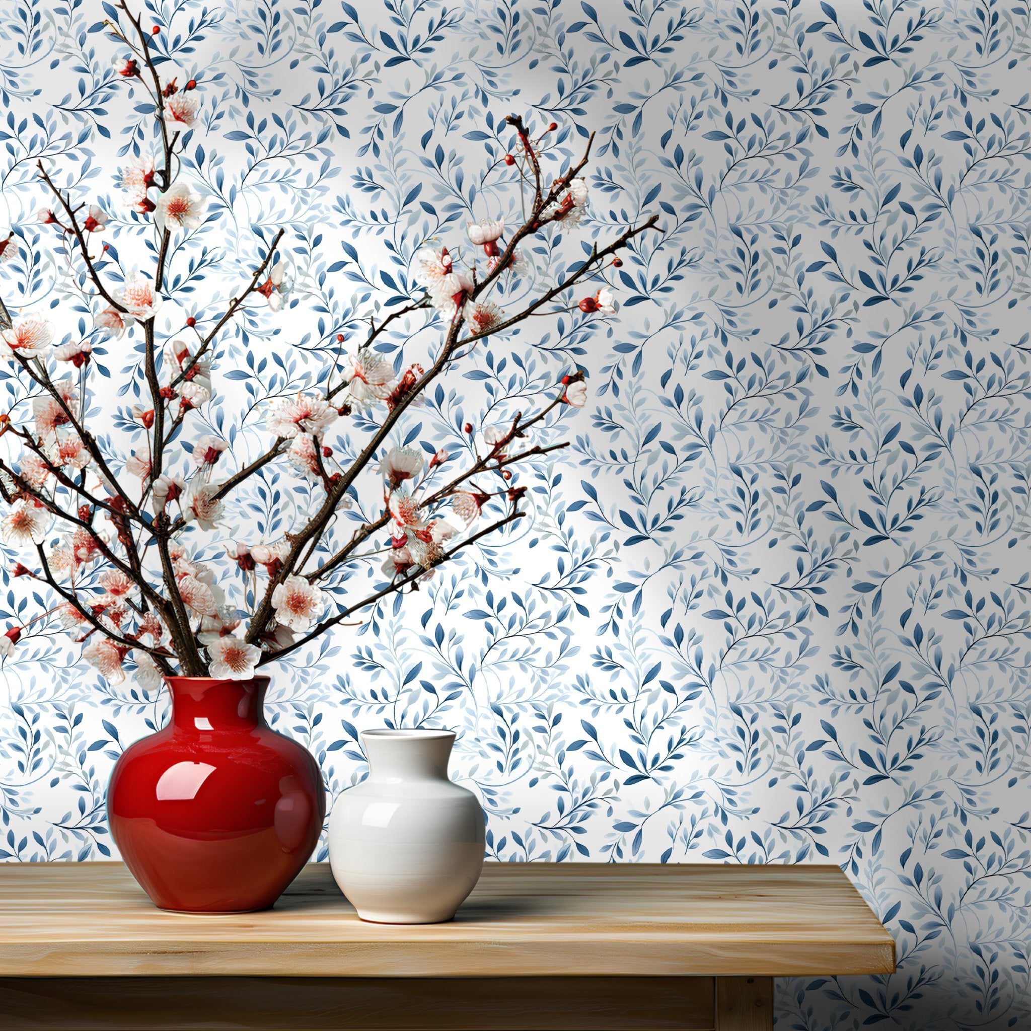 Emika Flora Wallpaper - Benton Lane Home - Painted Paper