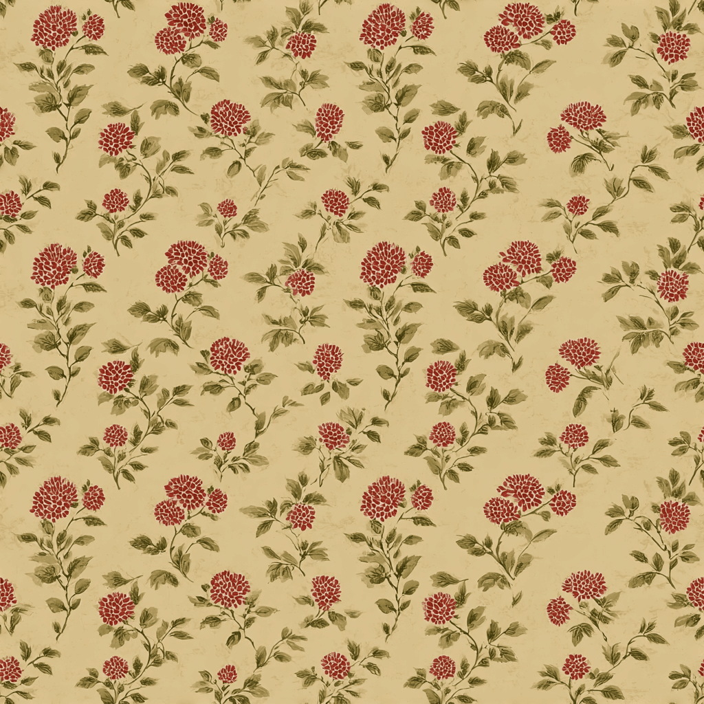 English Rosebud Wallpaper - Benton Lane Home - Benton Lane