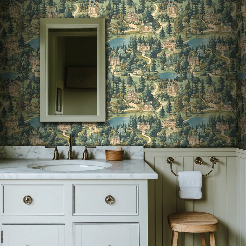 English Village Wallpaper - Benton Lane Home - Painted Paper