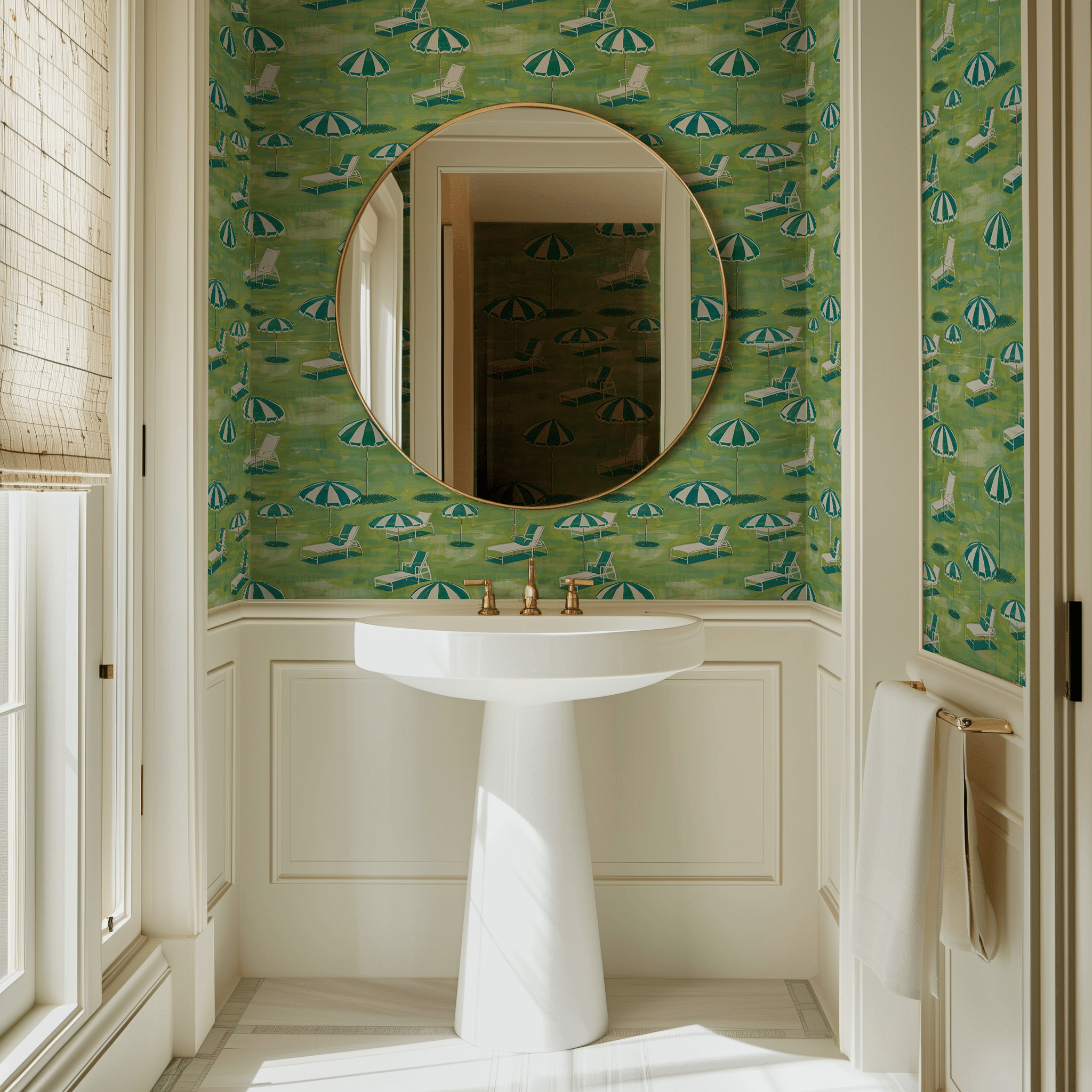 Estate Grounds Wallpaper - Benton Lane Home - Painted Paper