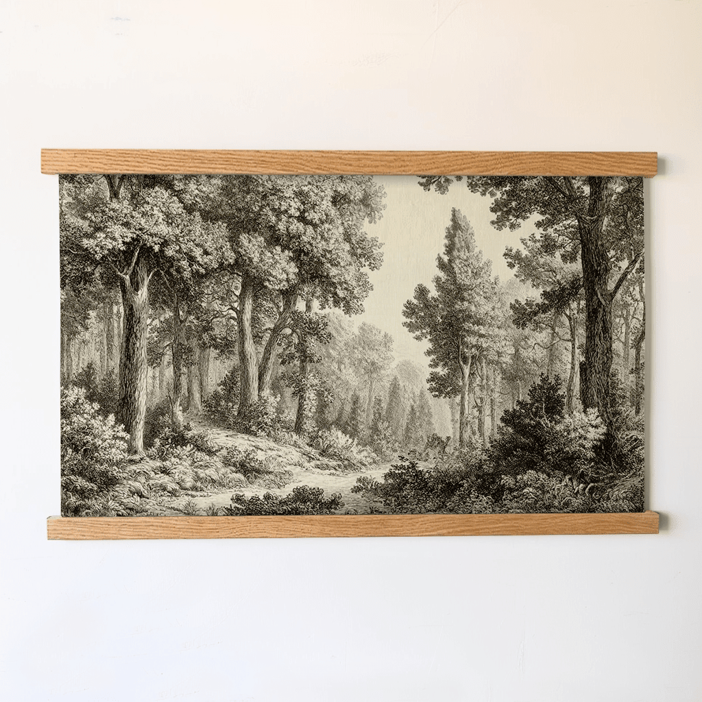 Etched Woodlands - Tapestry - Benton Lane Home - Painted Paper