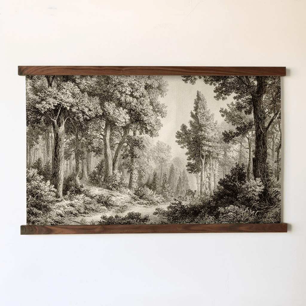 Etched Woodlands - Tapestry - Benton Lane Home - Painted Paper