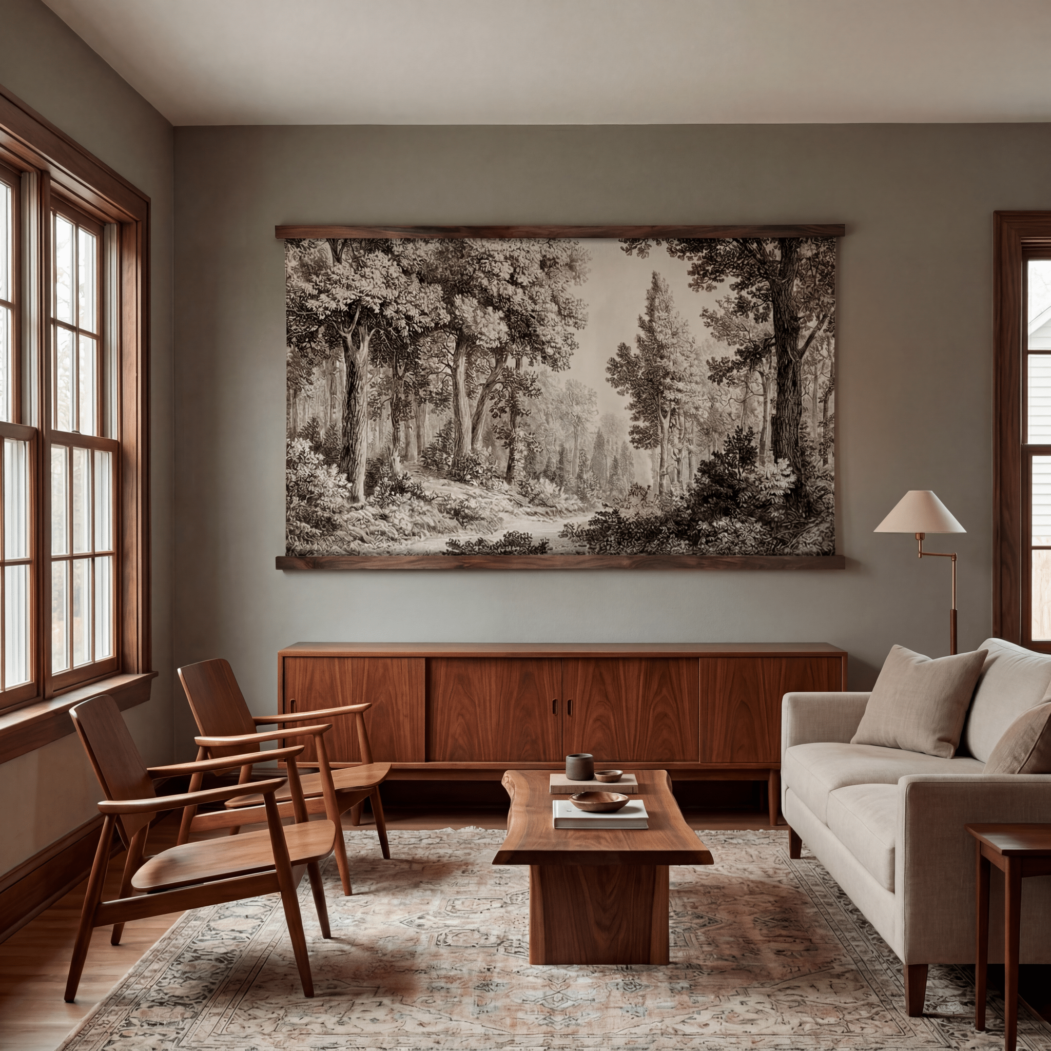 Etched Woodlands - Tapestry - Benton Lane Home - Painted Paper