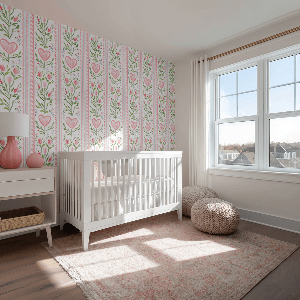 Ever After Stripe Wallpaper - Benton Lane Home - Lemon Park