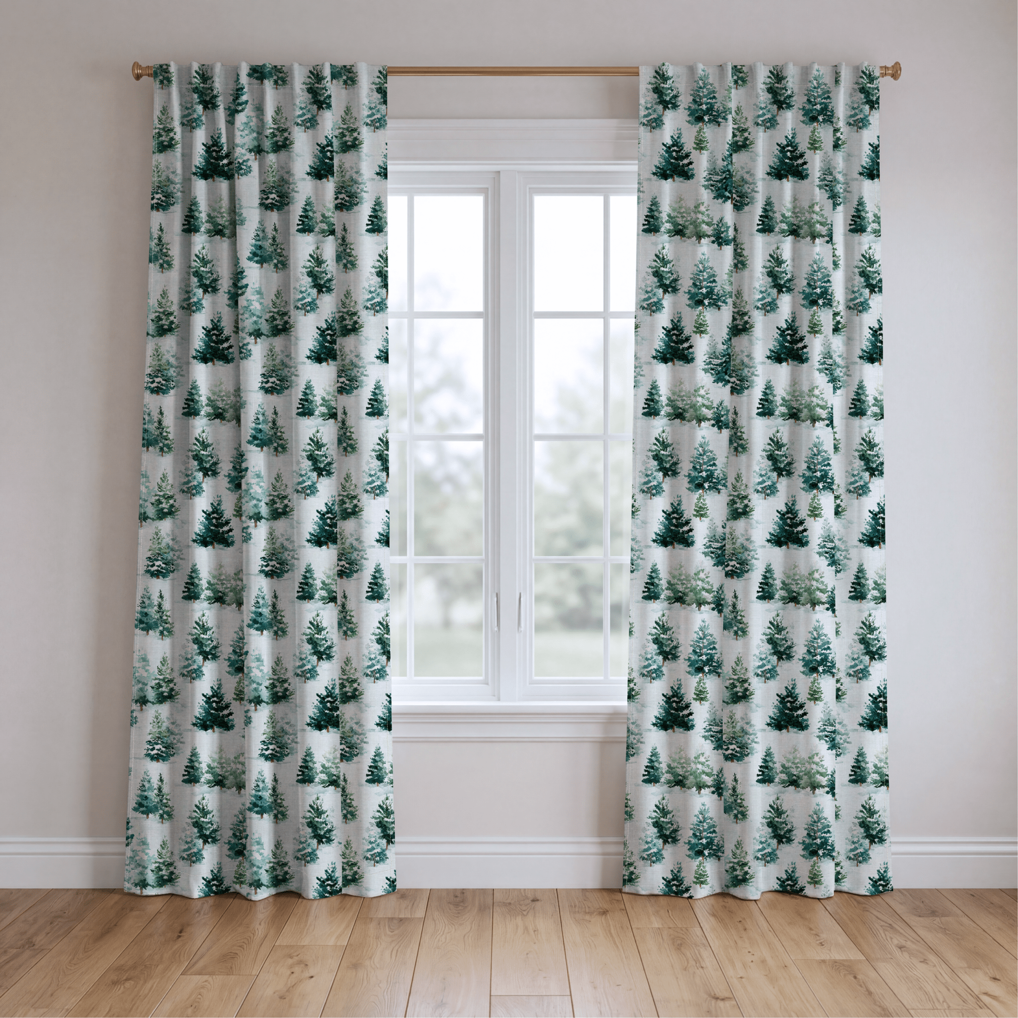 Evergreen Cheer - Drapery - Benton Lane Home - Lemon Park