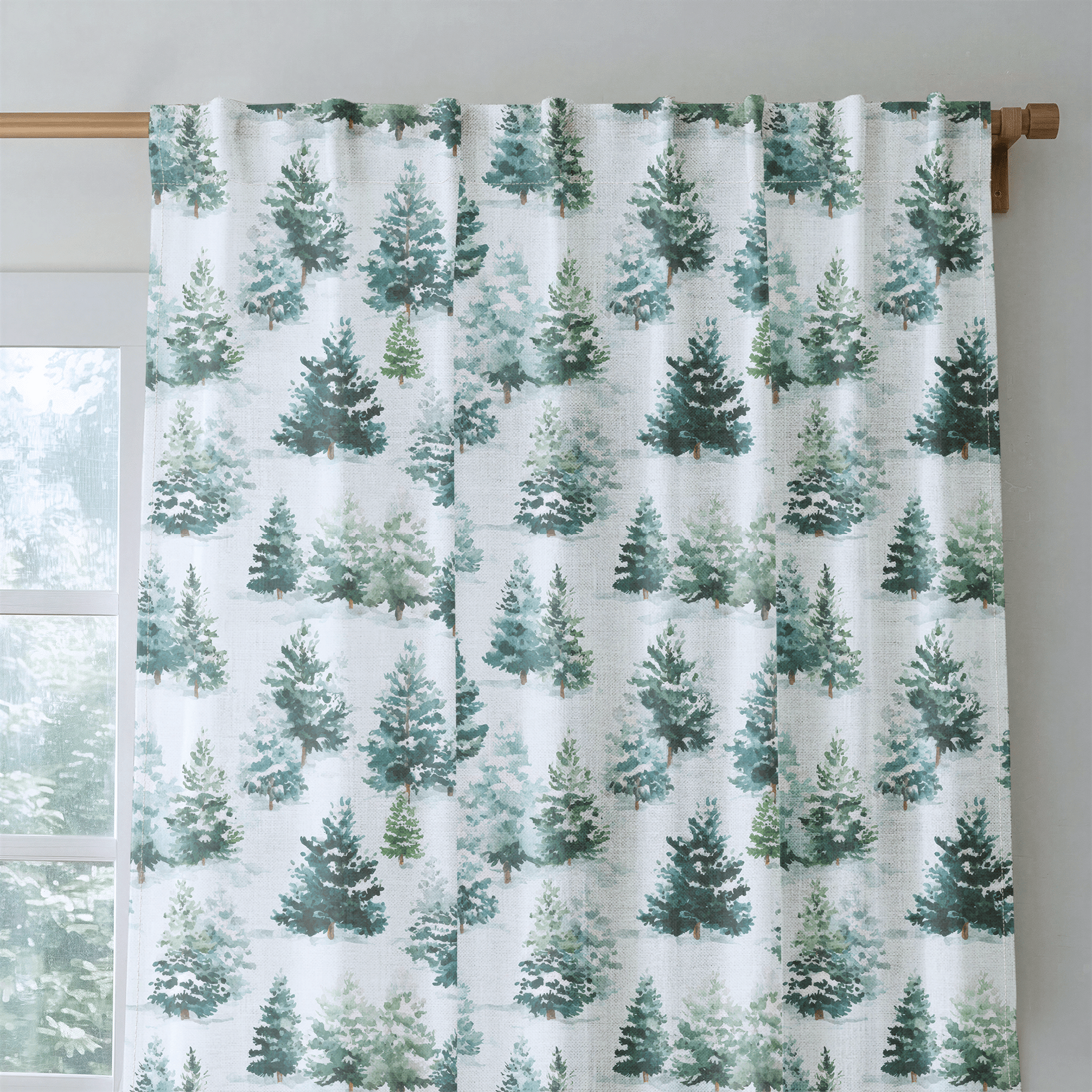 Evergreen Cheer - Drapery - Benton Lane Home - Lemon Park