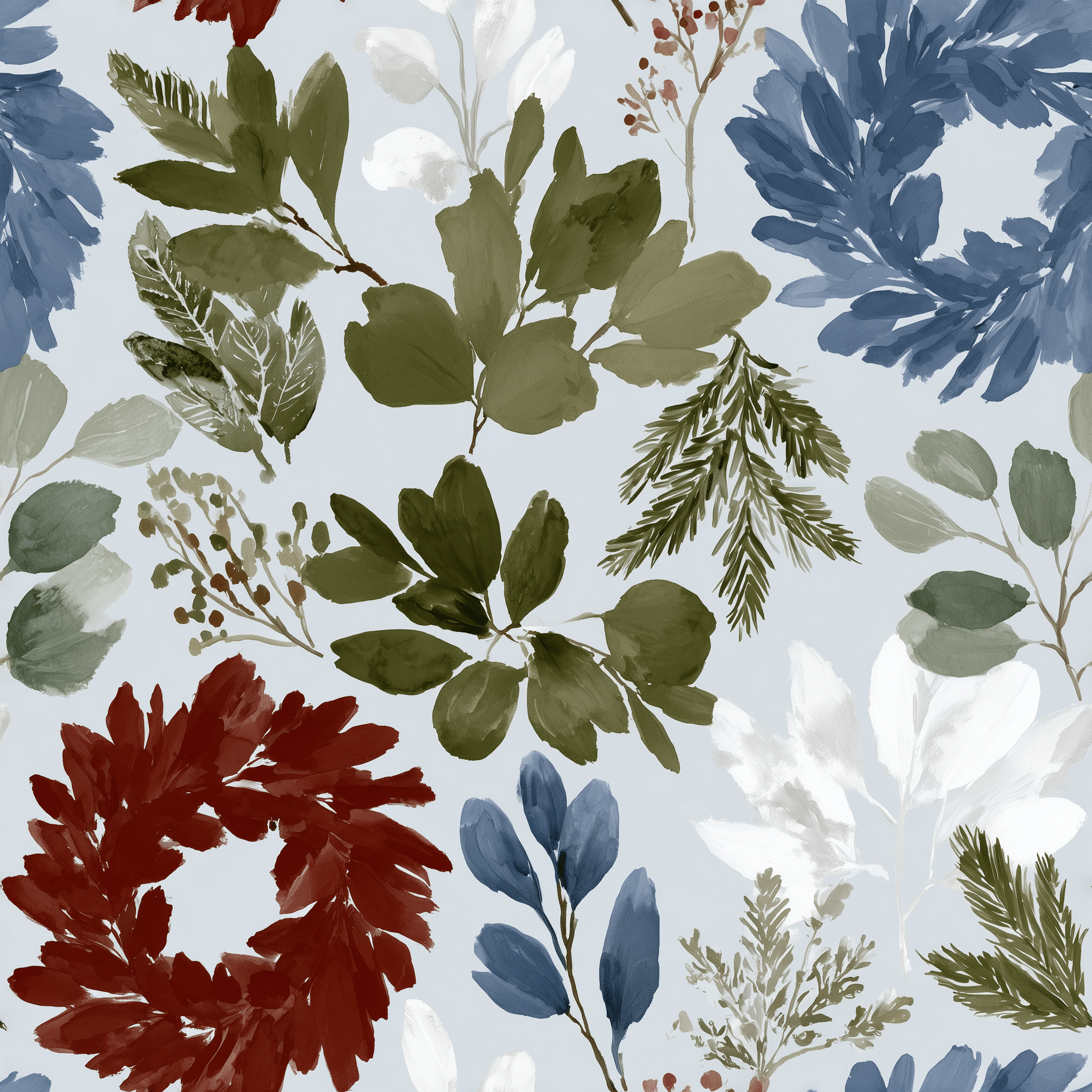 Evergreen Whisper Wallpaper - Painted Paper