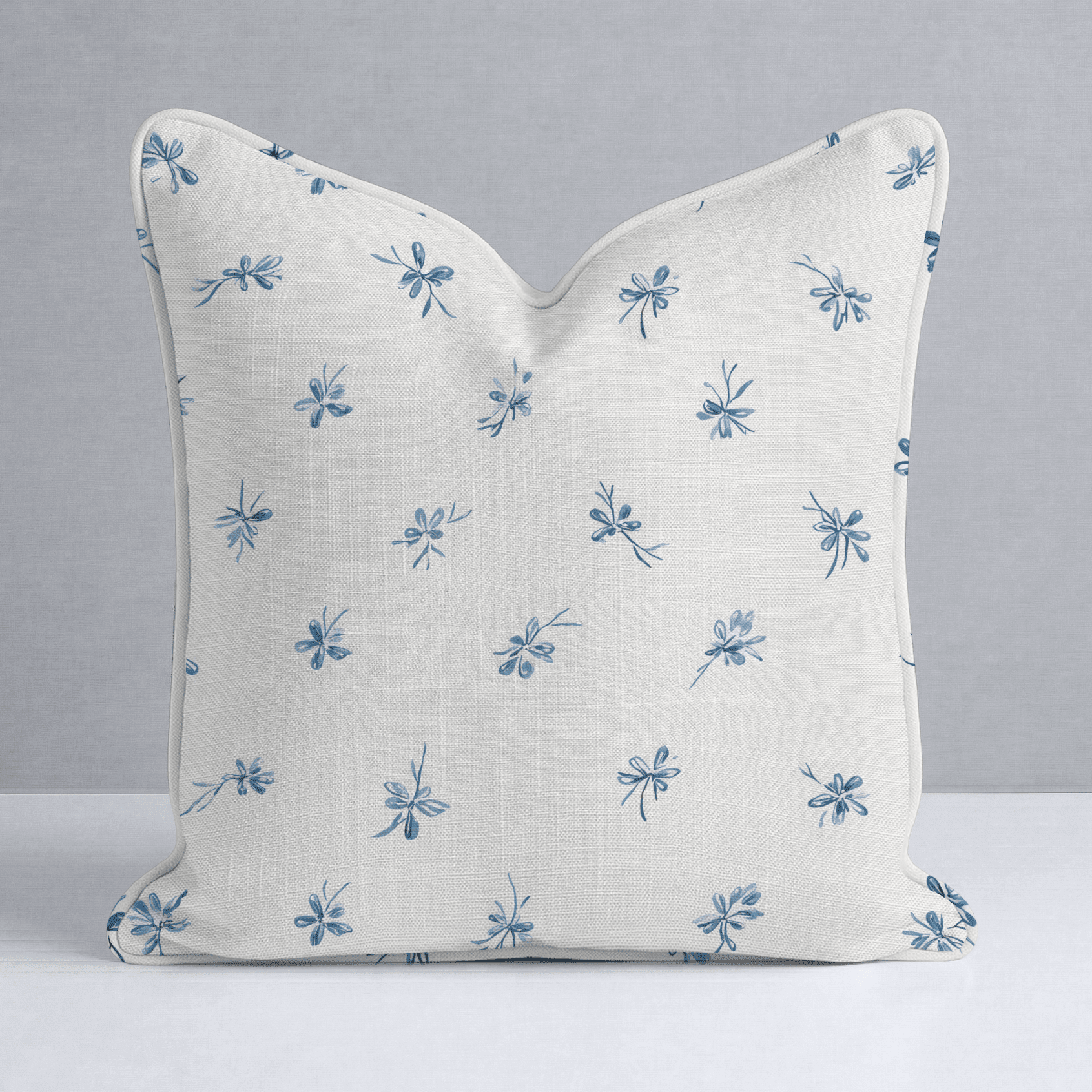 Evie Blue Throw Pillow - Benton Lane Home - Lemon Park