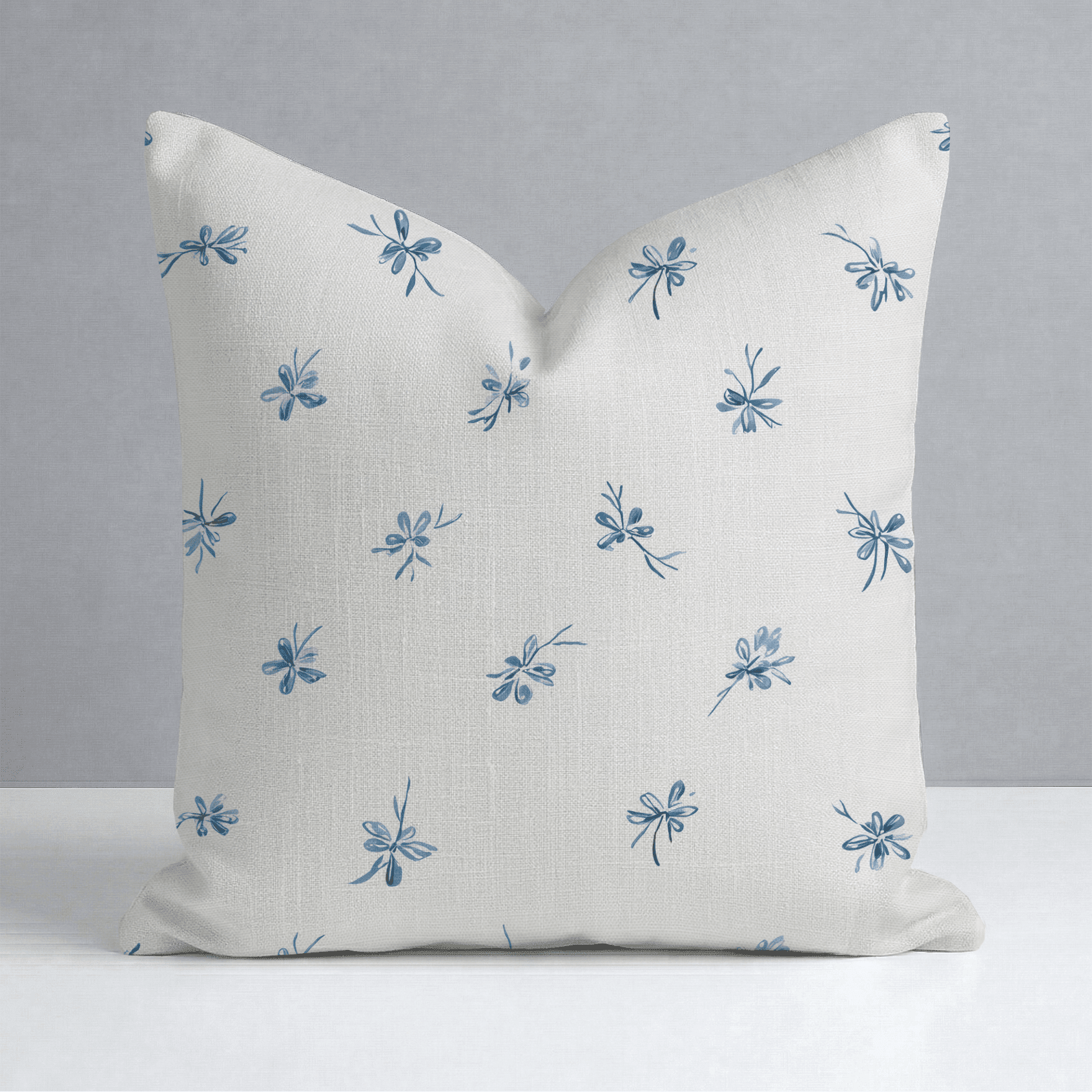 Evie Blue Throw Pillow - Benton Lane Home - Lemon Park