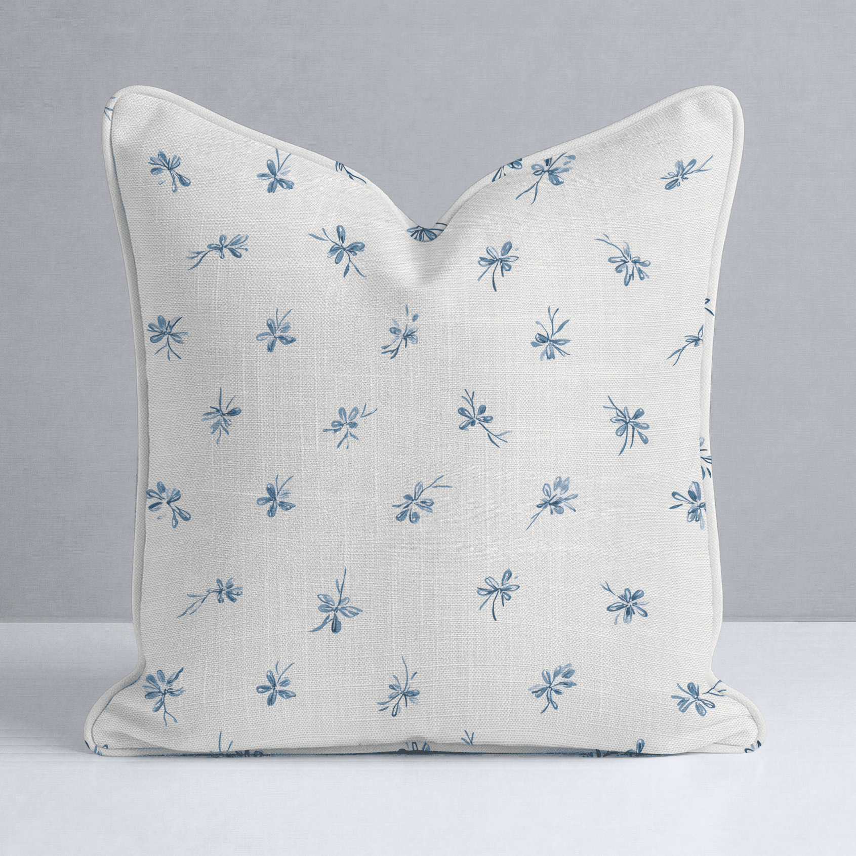 Evie Blue Throw Pillow - Benton Lane Home - Lemon Park