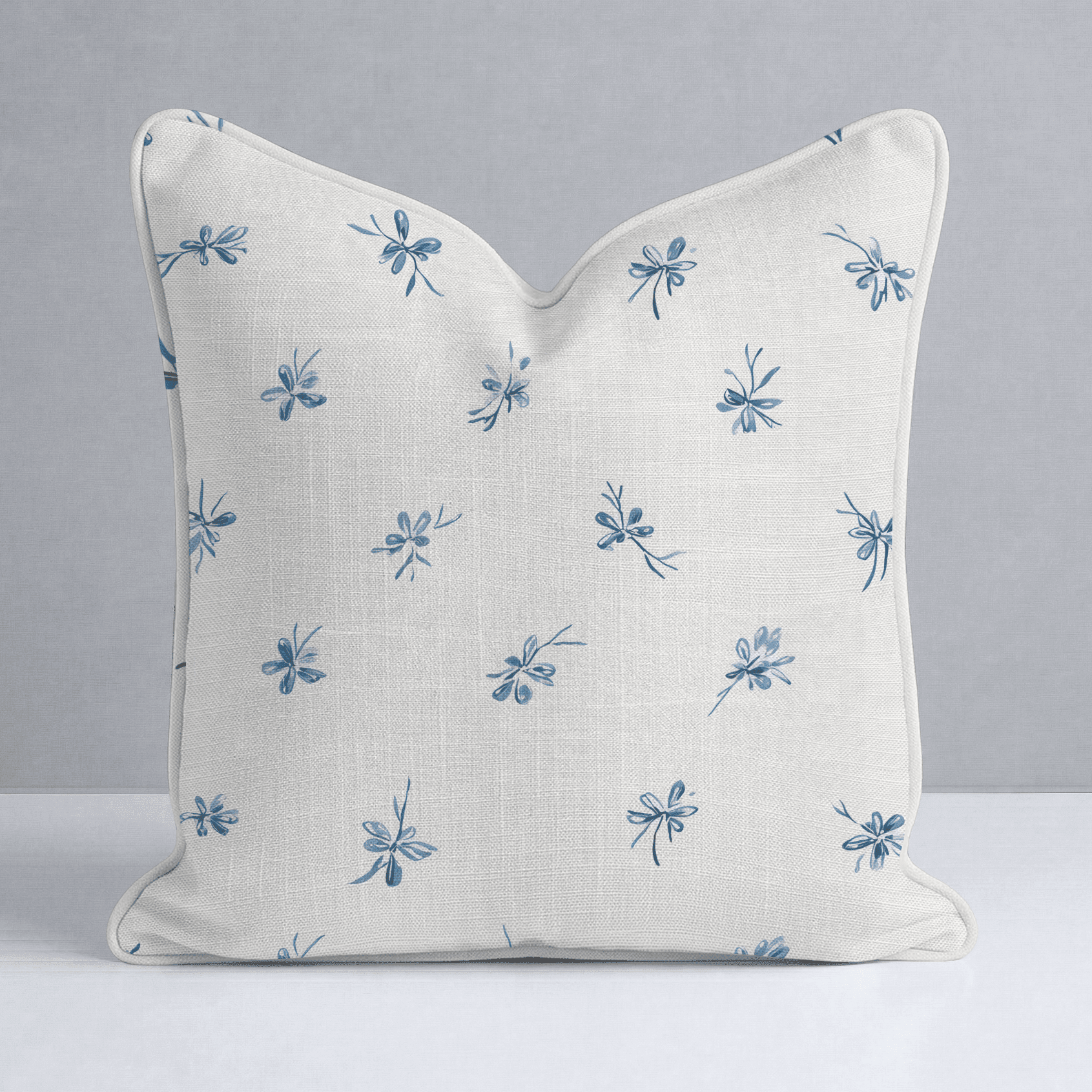 Evie Blue Throw Pillow - Benton Lane Home - Lemon Park