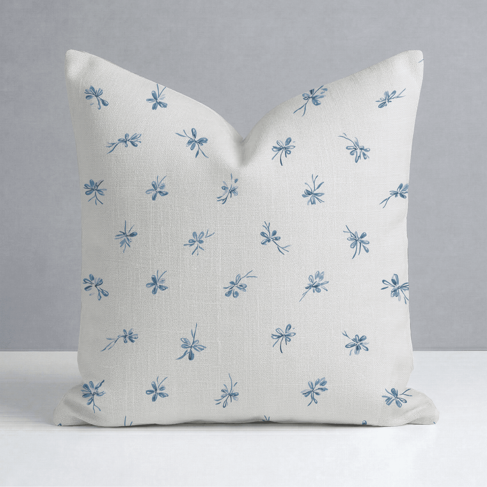 Evie Blue Throw Pillow - Benton Lane Home - Lemon Park