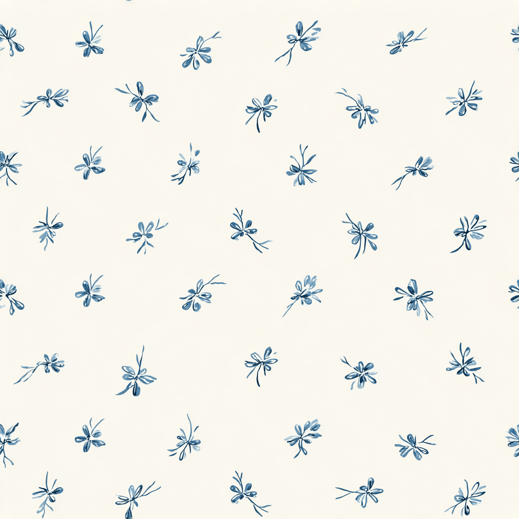Evie Blue Wallpaper - Lemon Park