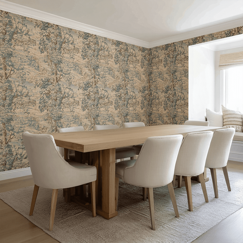 Fablewood Faux Grasscloth Wallpaper - Benton Lane Home - Painted Paper