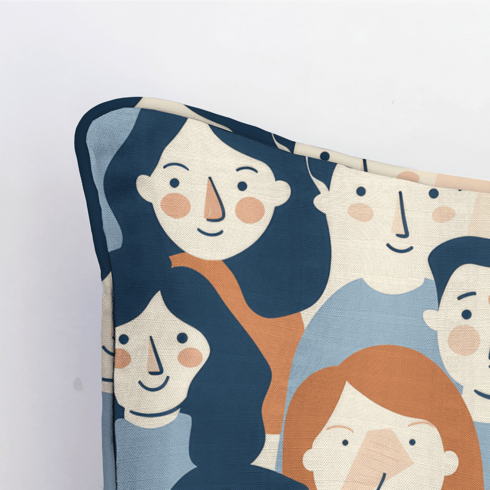 Faces in the Crowd Throw Pillow - Benton Lane Home - Lemon Park