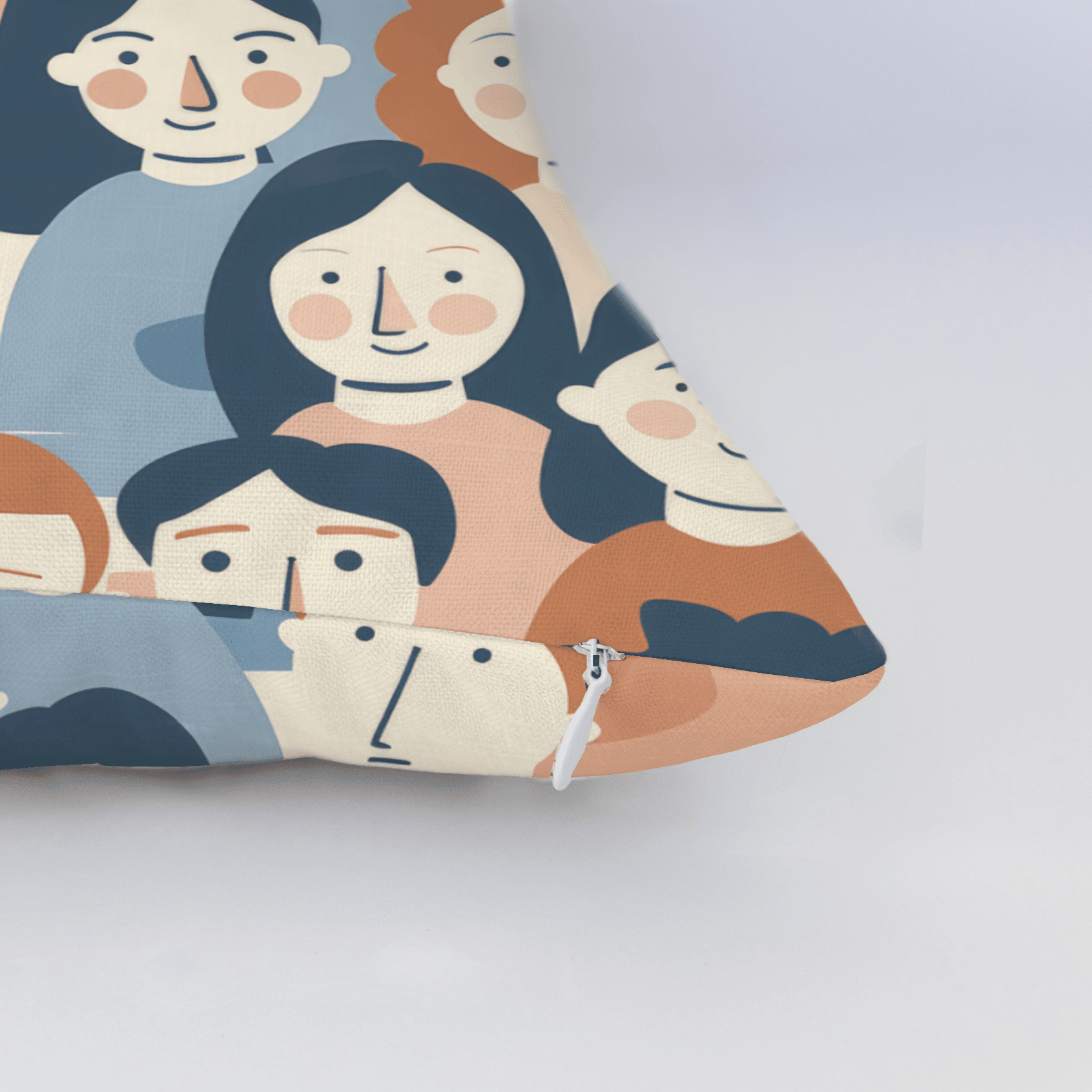 Faces in the Crowd Throw Pillow - Benton Lane Home - Lemon Park