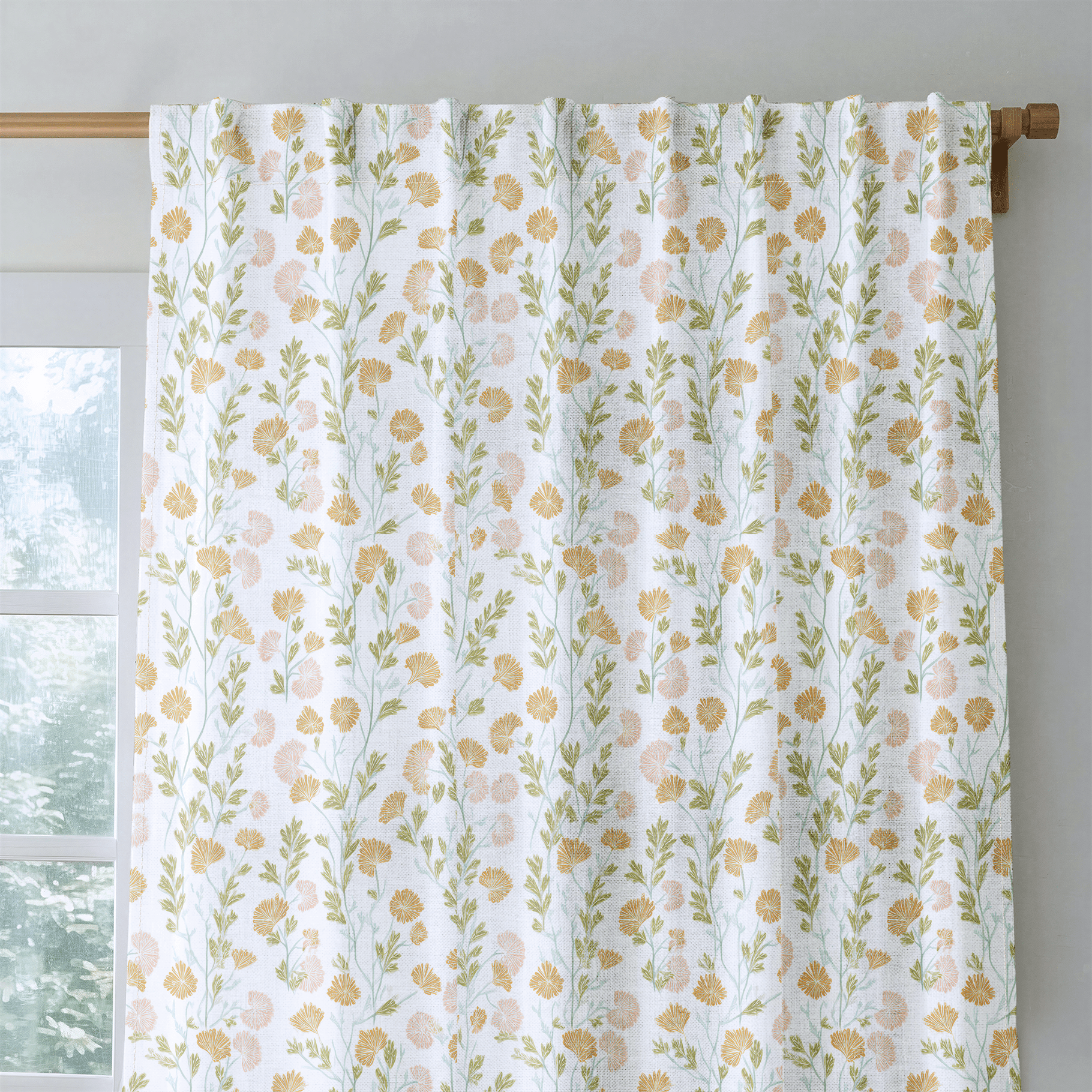 Faded Flora - Drapery - Benton Lane Home - Lemon Park