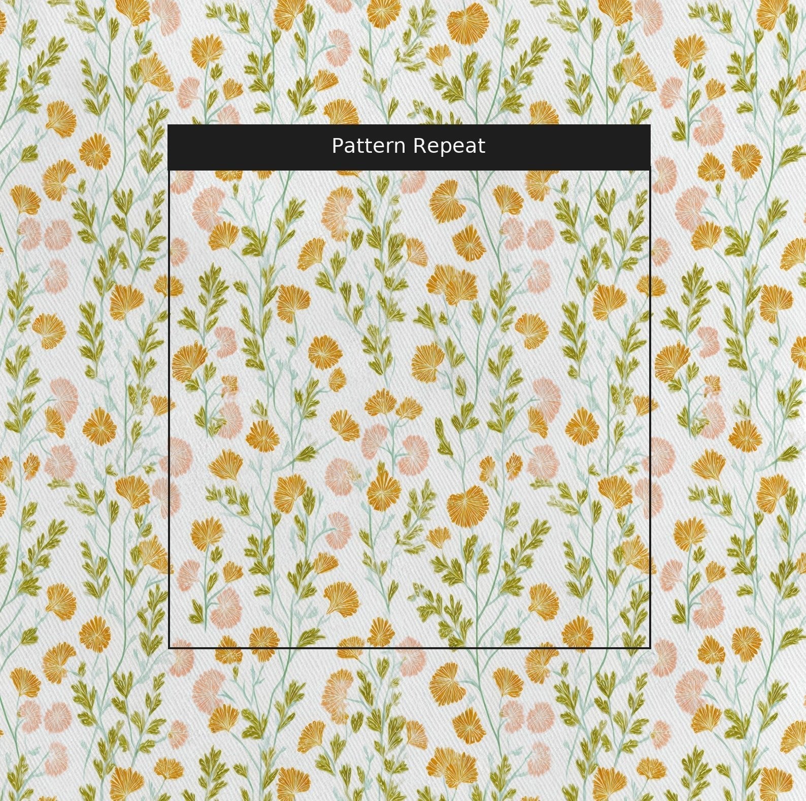 Faded Flora - Fabric - Lemon Park