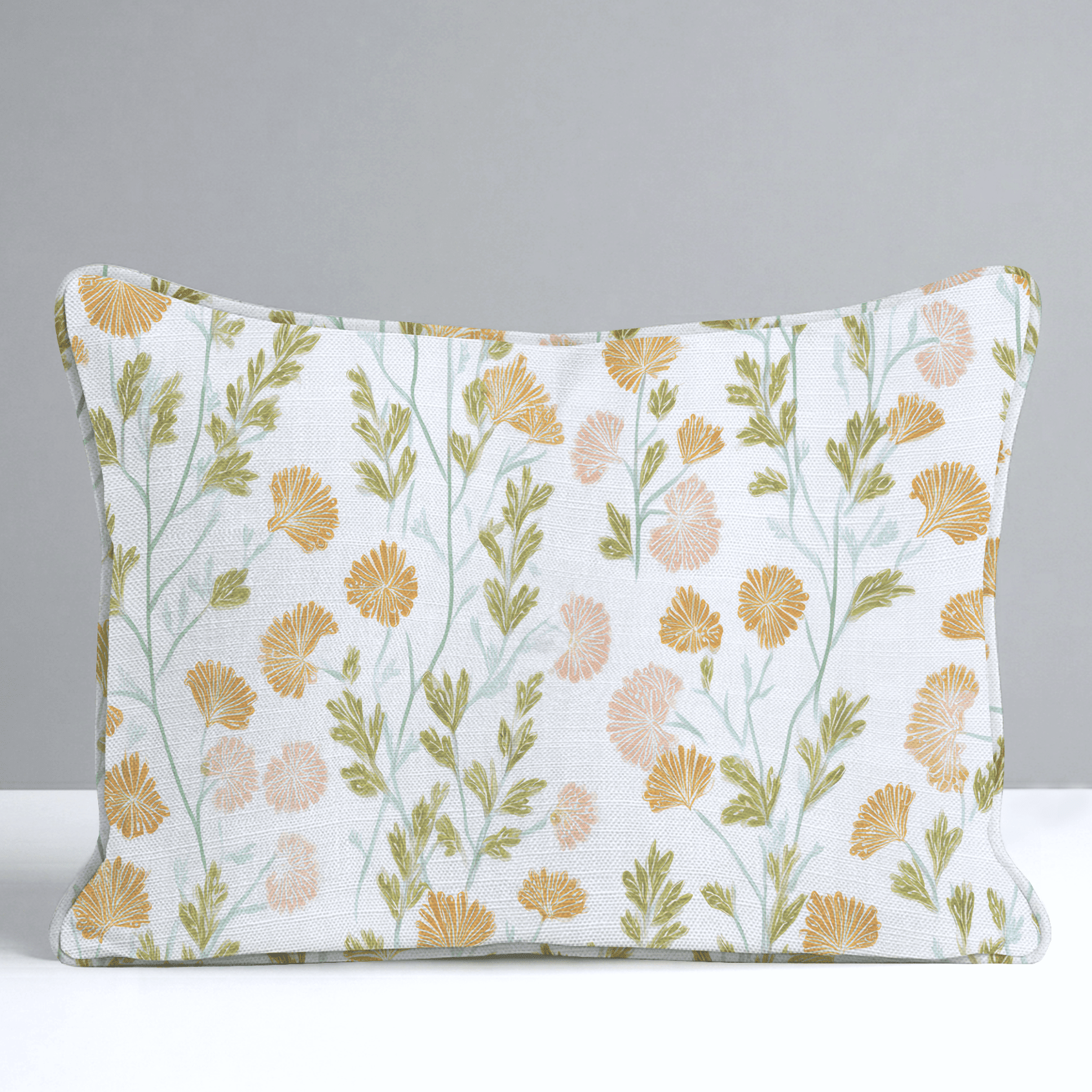 Faded Flora Throw Pillow - Benton Lane Home - Lemon Park