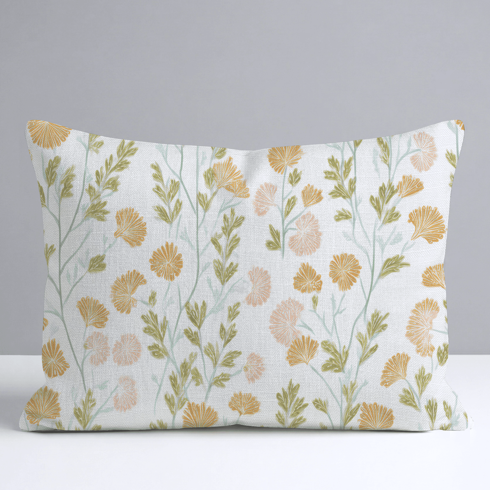 Faded Flora Throw Pillow - Benton Lane Home - Lemon Park