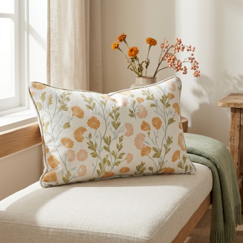 Faded Flora Throw Pillow - Benton Lane Home - Lemon Park