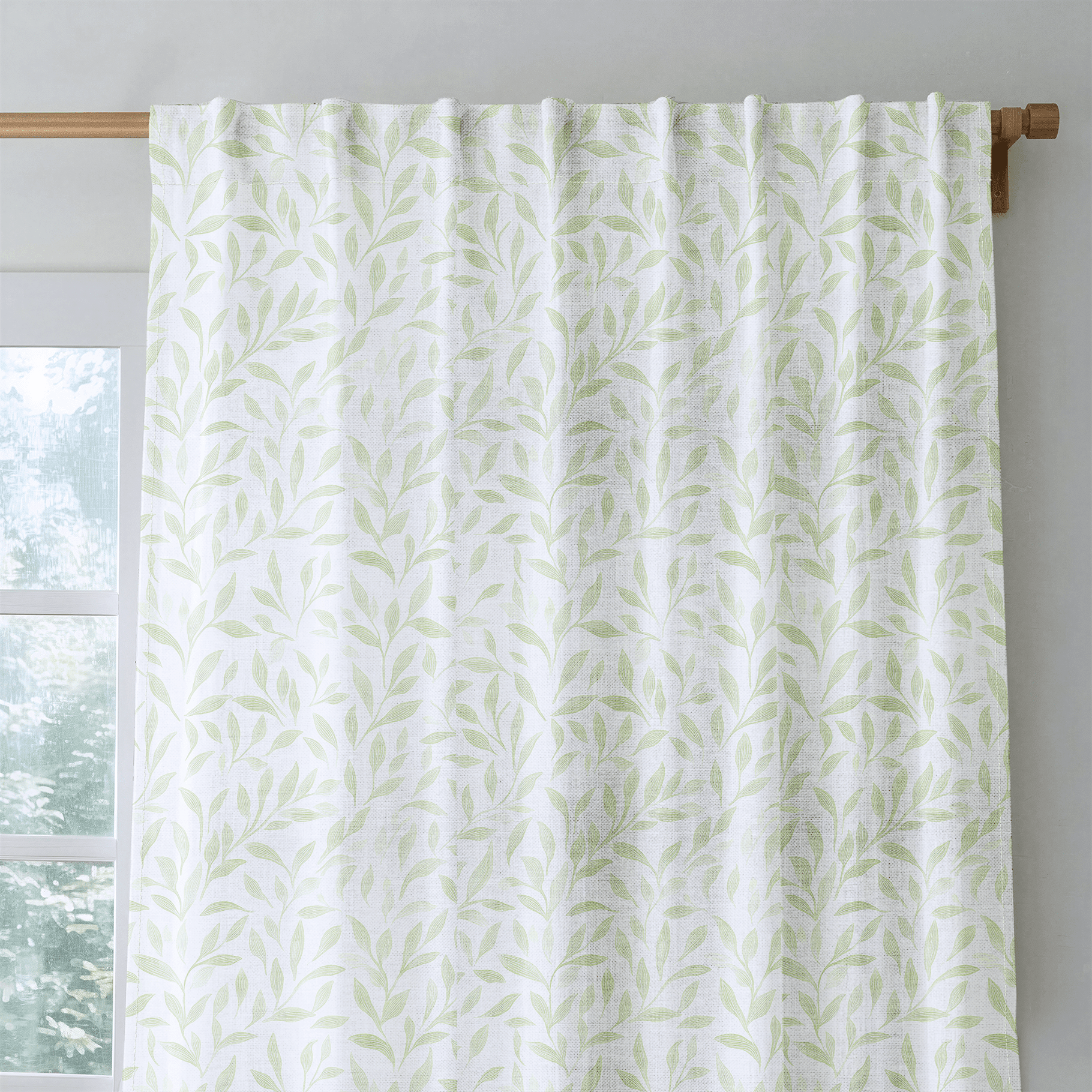 Fall Green - Drapery - Benton Lane Home - Lemon Park