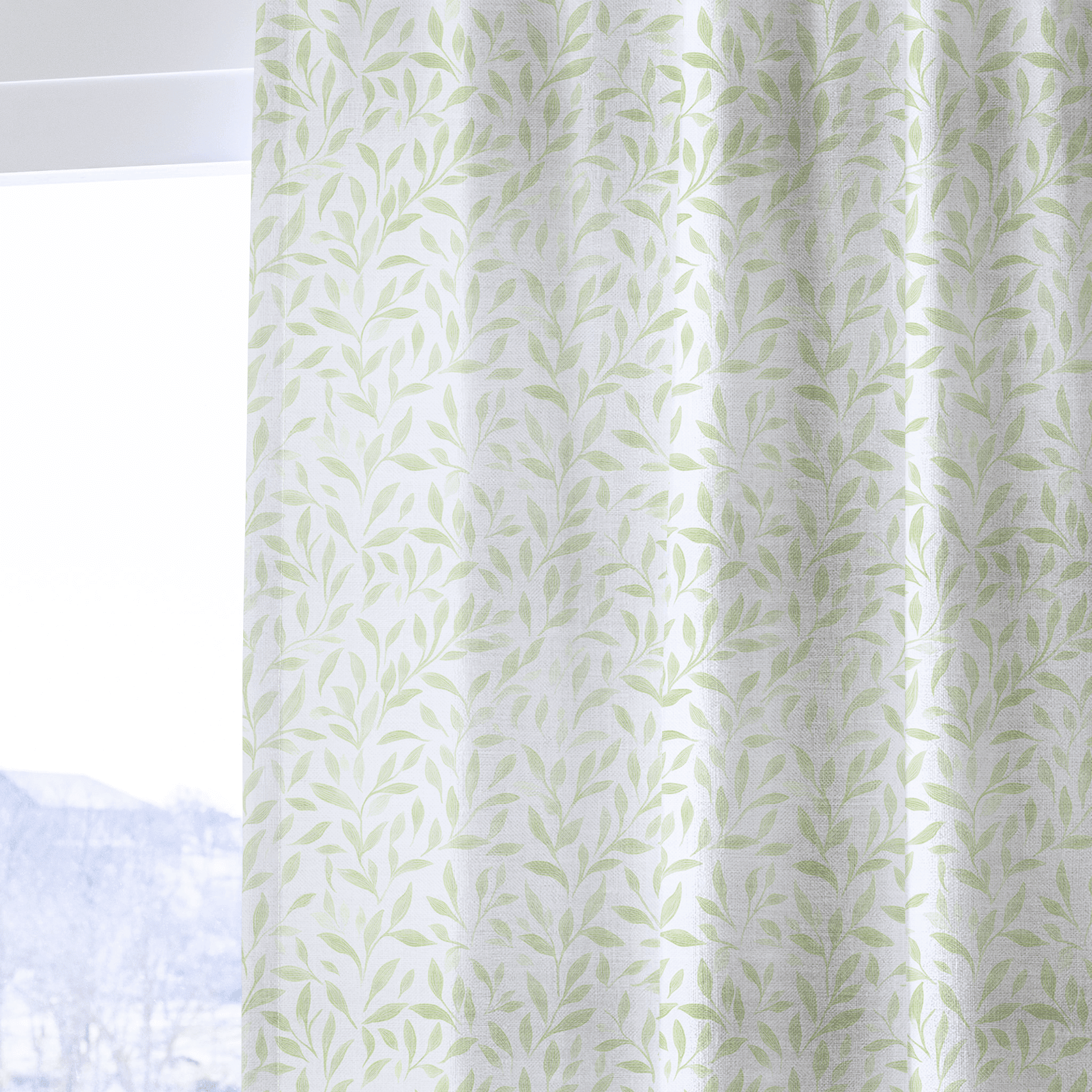 Fall Green - Drapery - Benton Lane Home - Lemon Park